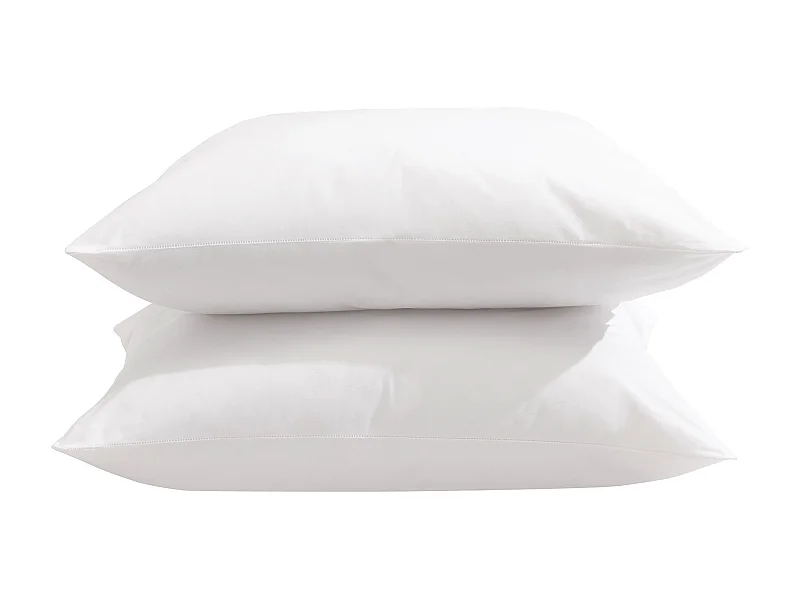 Lot de 2 oreillers éco naturels moelleux enveloppe coton bio Someo 50x70