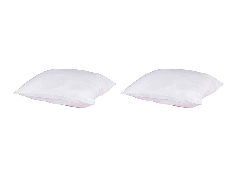 Lot de 2 oreillers recyclés moelleux enveloppe microfibre 60x60