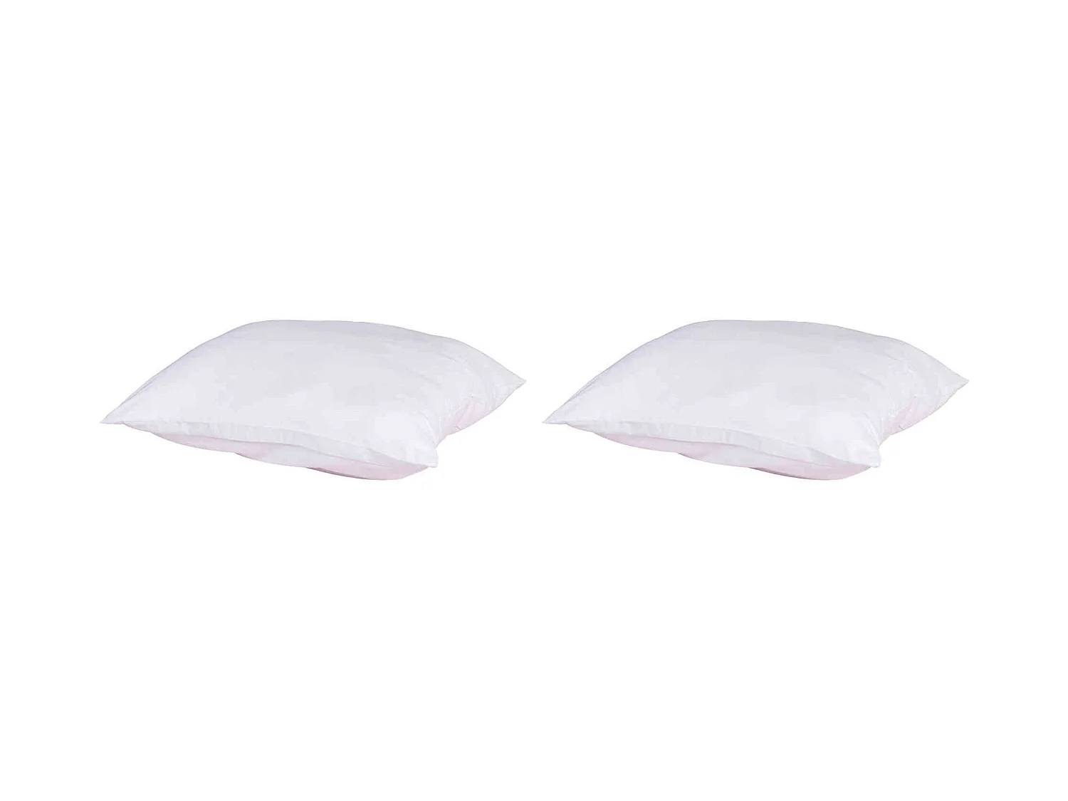 Lot de 2 oreillers recyclés moelleux enveloppe microfibre 60x60