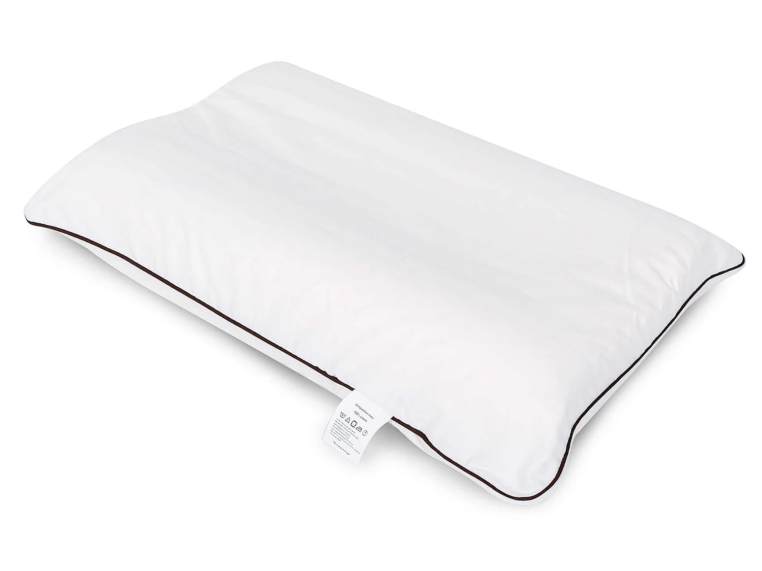Oreiller ergonomique mousse mémoire végétale et taie d'oreiller percale Someo 40x60