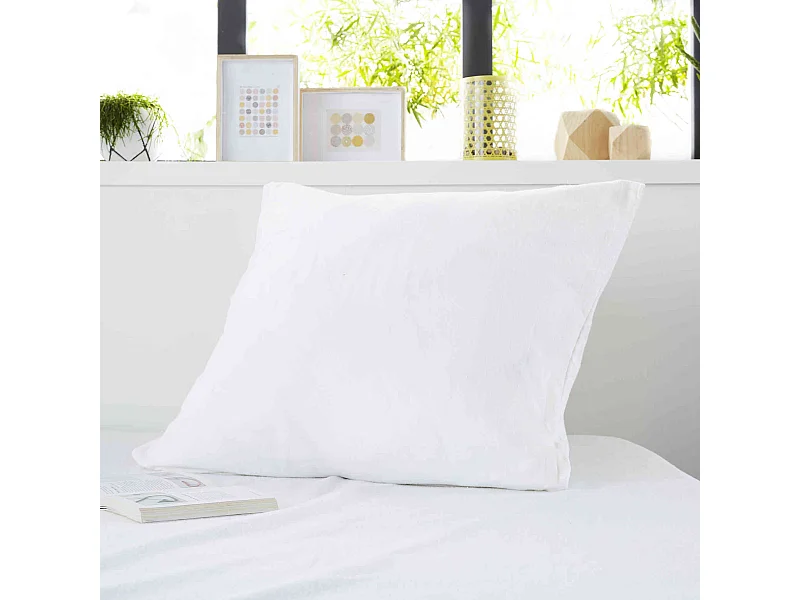 Protège oreiller anti-acariens imperméable molleton 100% coton 50x70