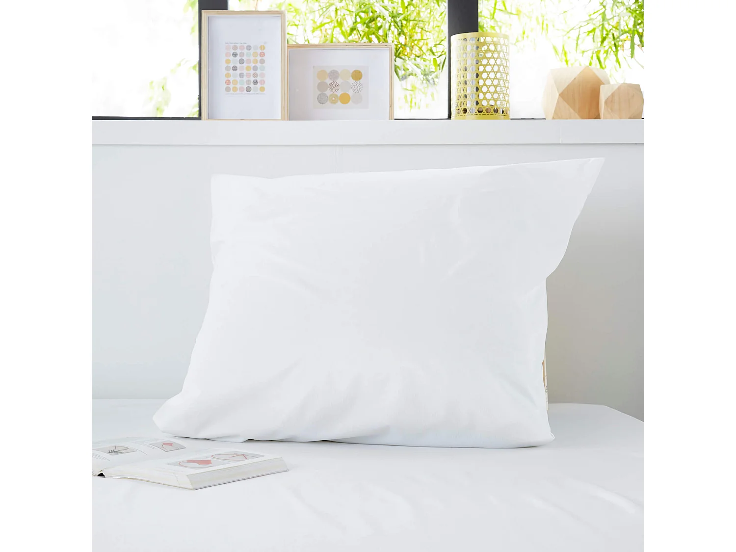 Lot de 2 protège oreillers imperméables micro-respirants souples silencieux 65x65