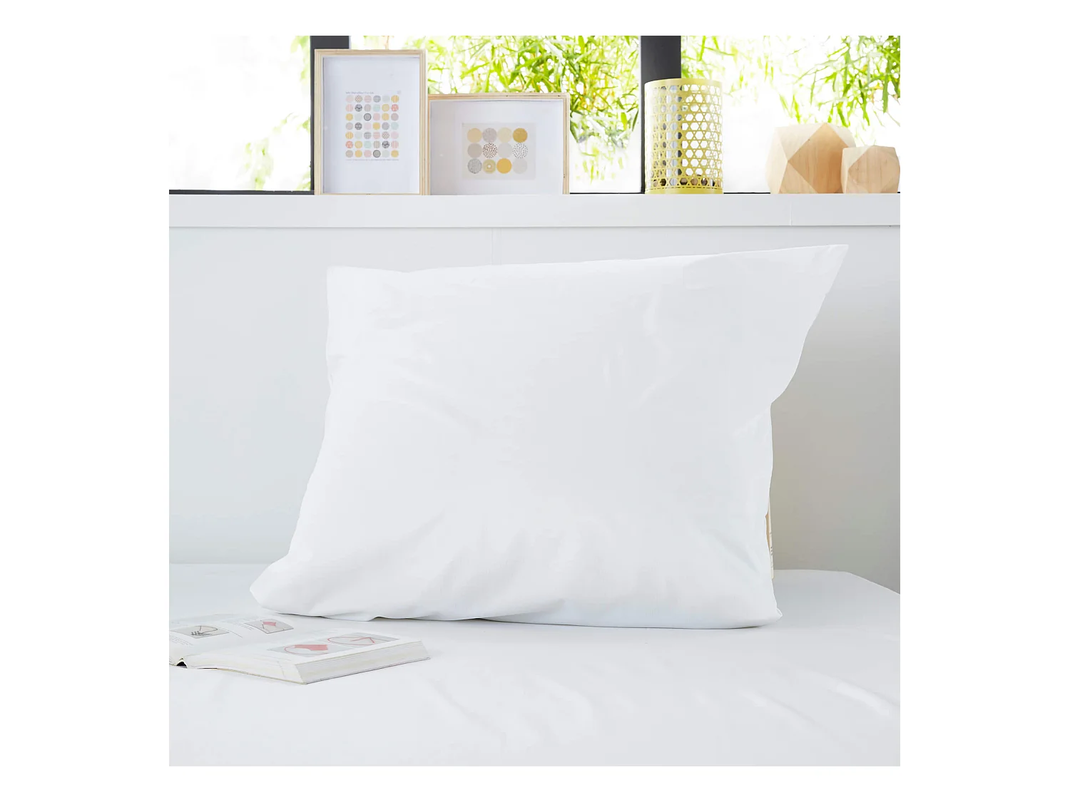 Lot de 2 protège oreillers imperméables micro-respirants souples silencieux 65x65