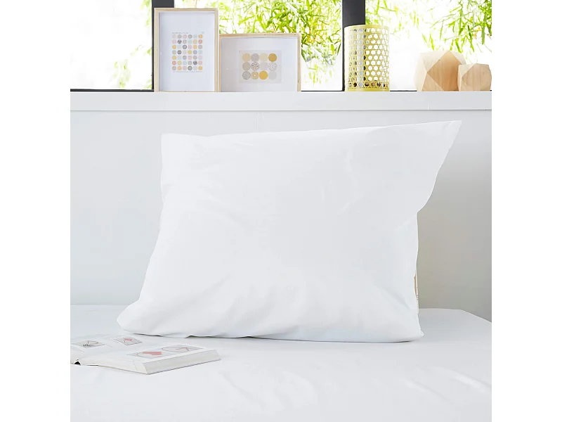 Lot de 2 protège oreillers imperméables micro-respirants souples silencieux 50x70