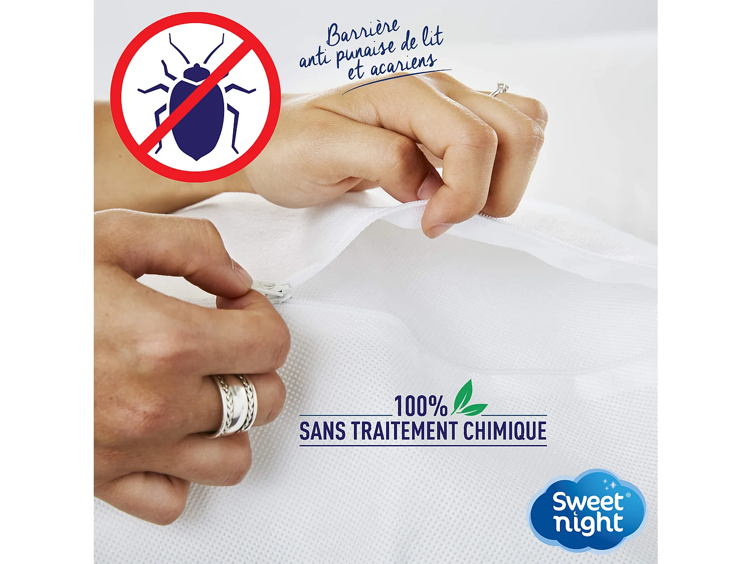 Lot de 2 protège oreillers anti-acariens et anti-punaises sans traitement 50x70