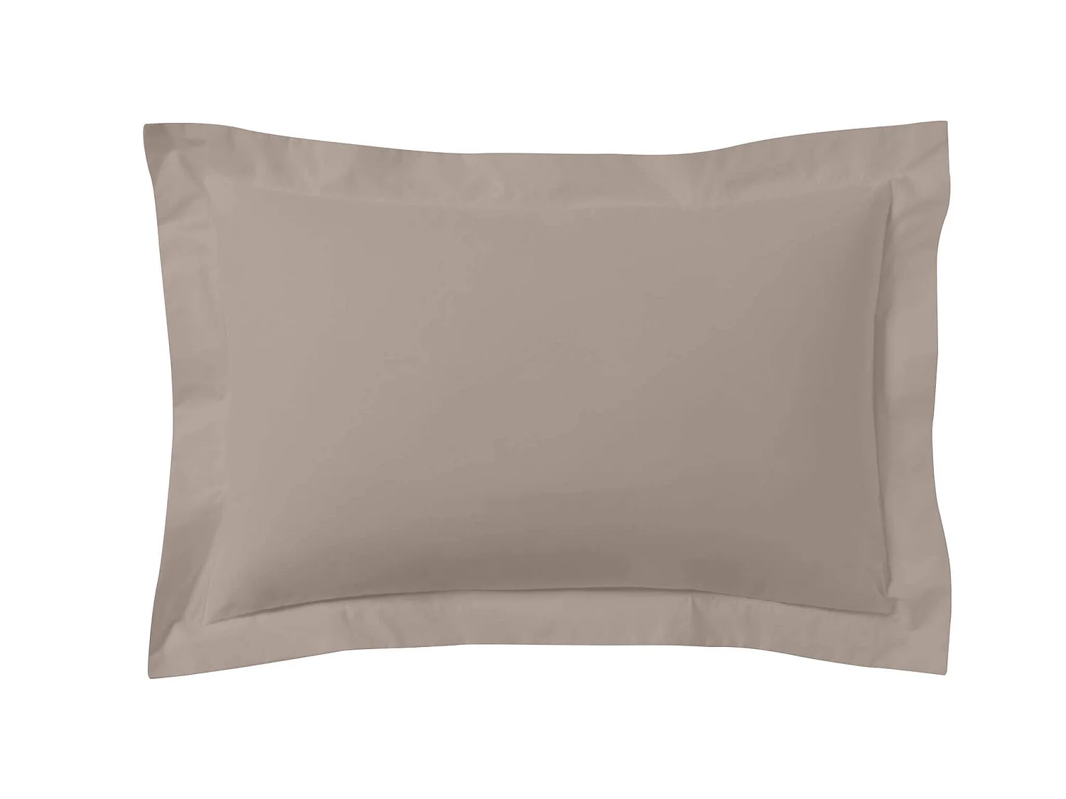 Lot de 2 taies d'oreillers percale lin 50x70 cm