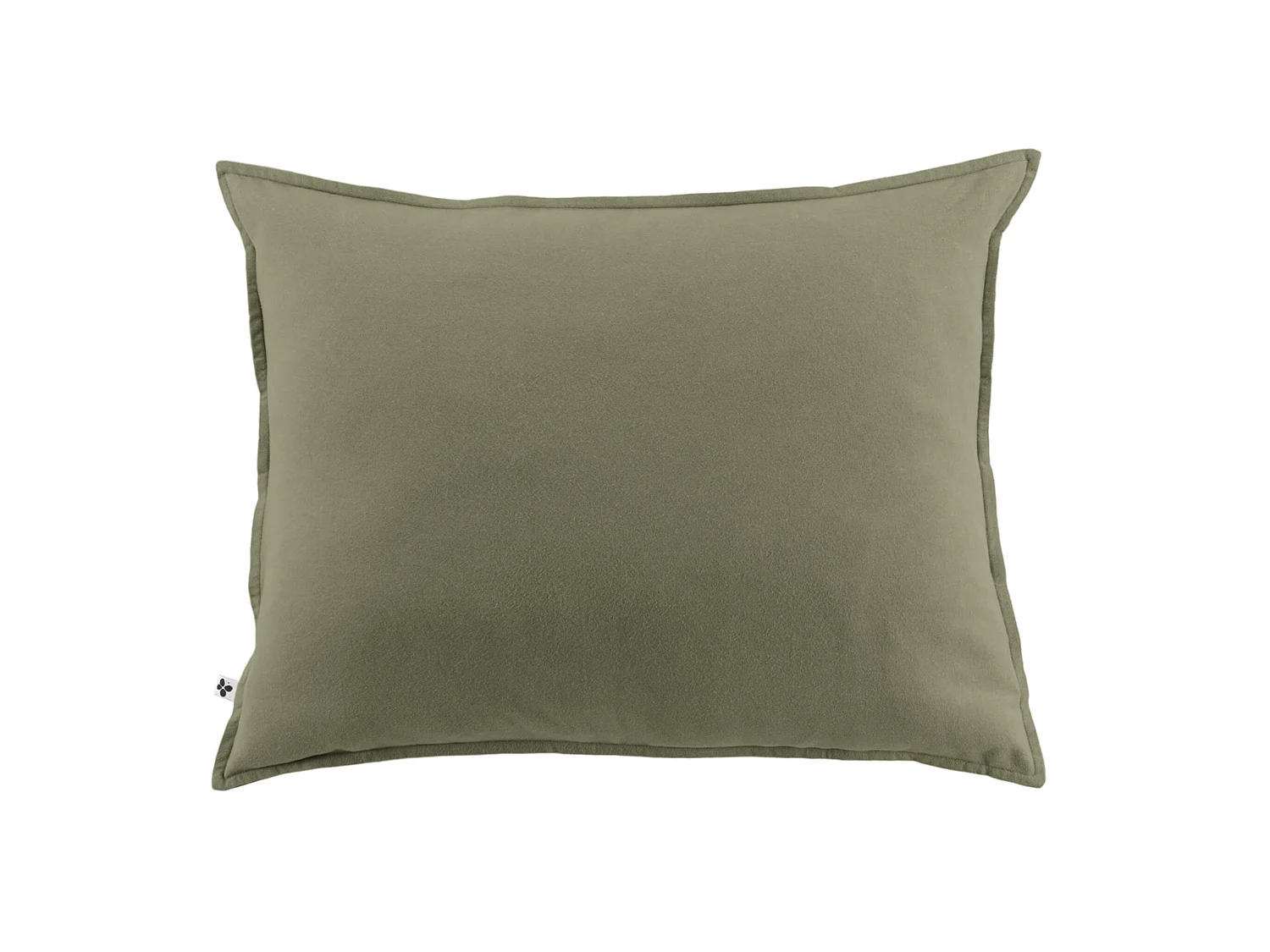 Taie d'oreiller flanelle kaki 50x70 cm