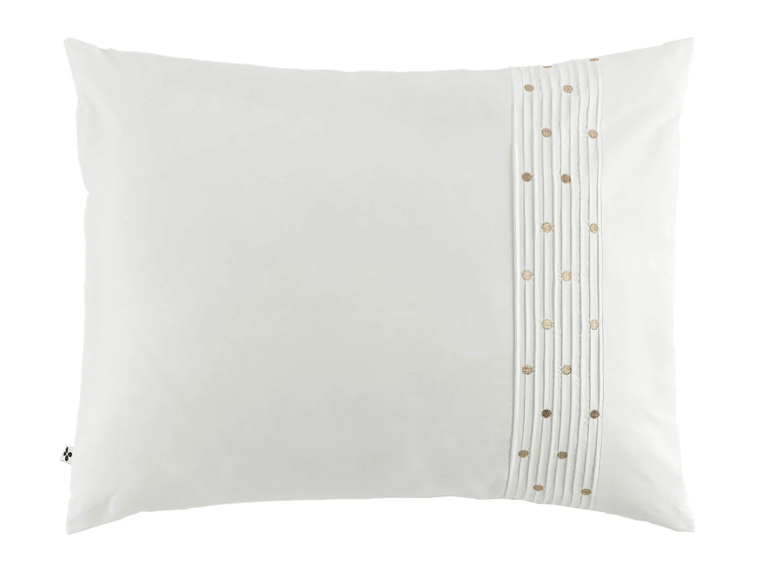 Taie d'oreiller brodée plis religieuses blanc 50x70 cm