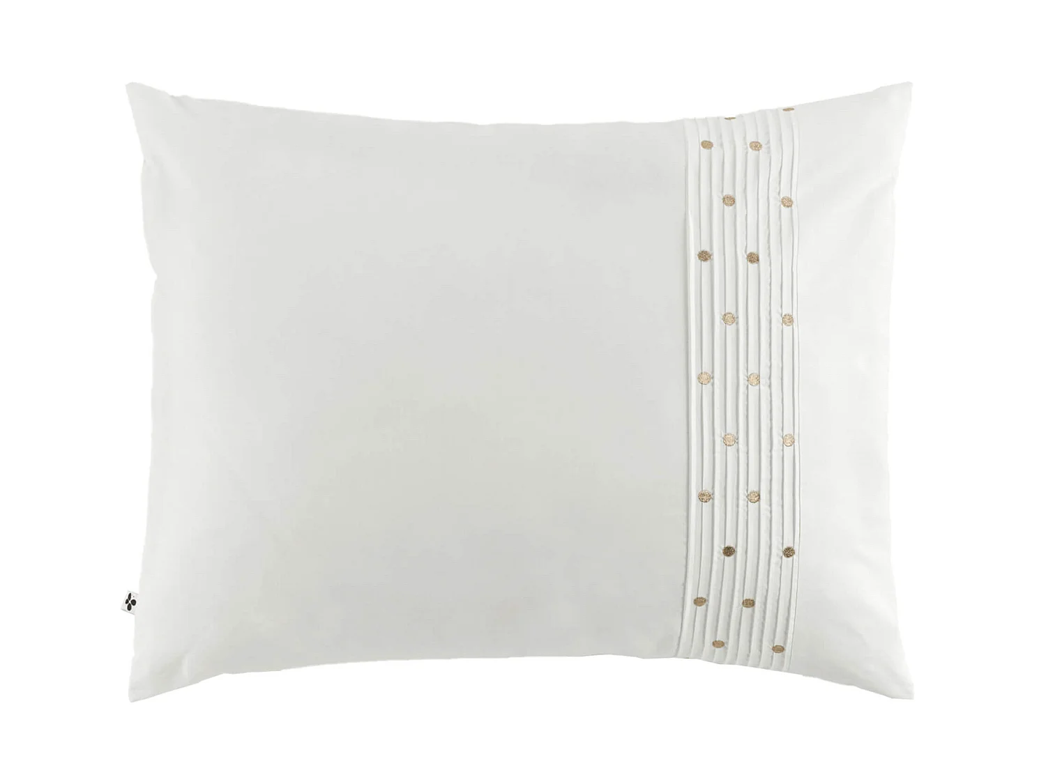 Taie d'oreiller brodée plis religieuses blanc 50x70 cm