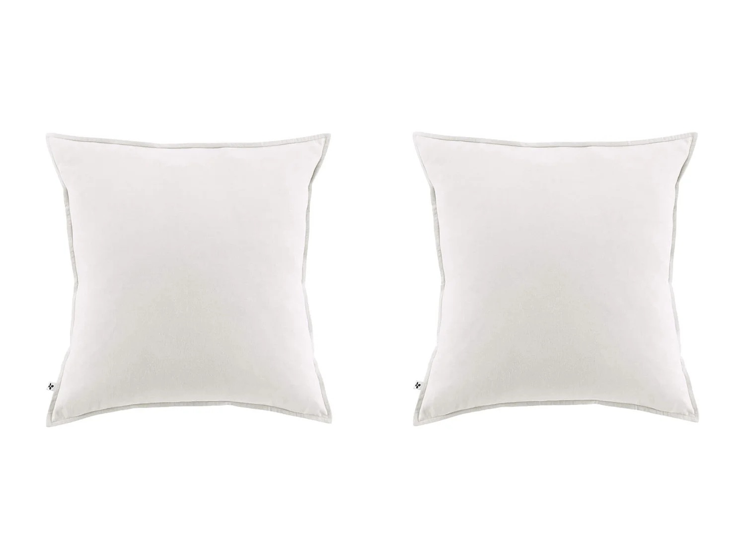 Lot de 2 taies d'oreiller flanelle blanc 50x70 cm