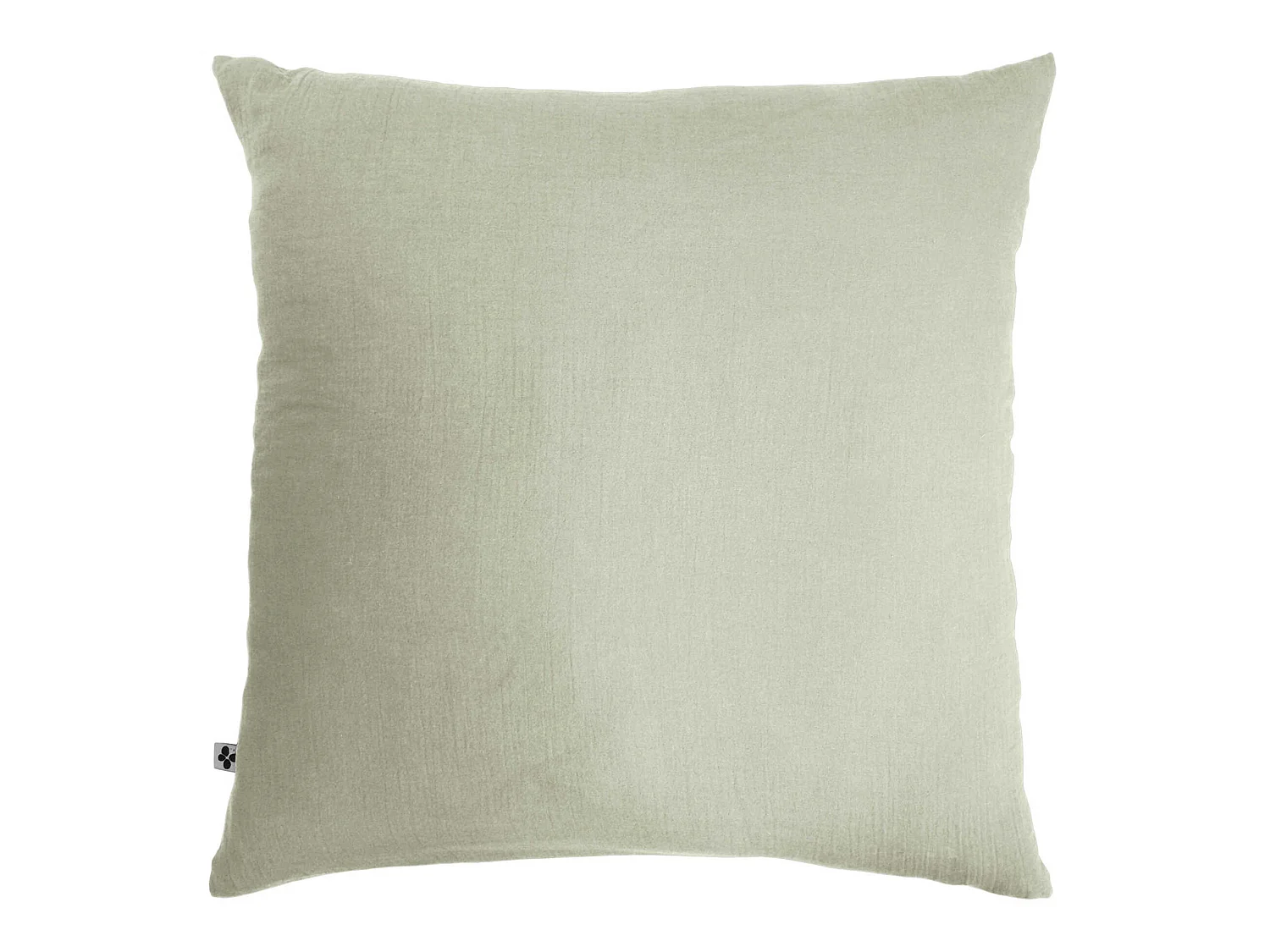 Taie d'oreiller double gaze de coton vert d'eau 60x60 cm