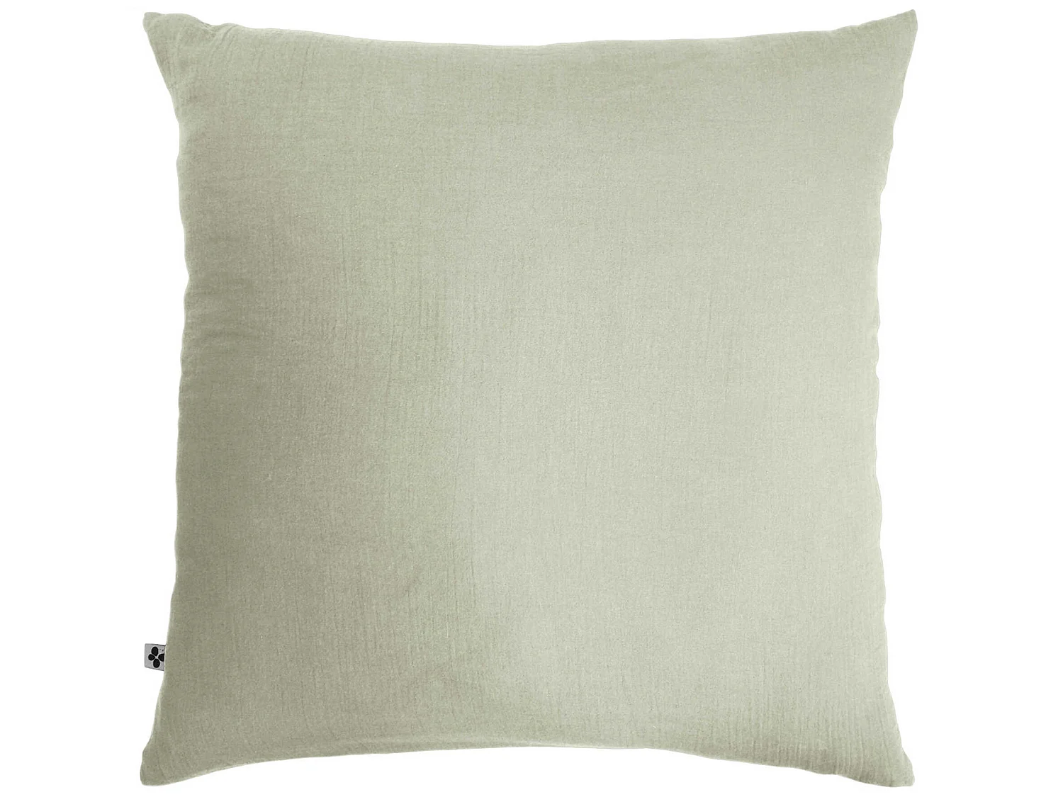 Taie d'oreiller double gaze de coton vert d'eau 60x60 cm