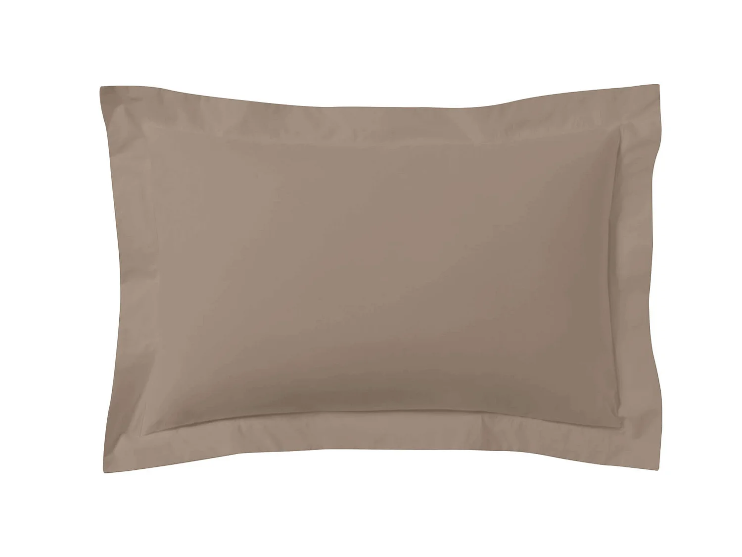 Lot de 2 taies d'oreillers biscuit 100% coton 50x70 cm