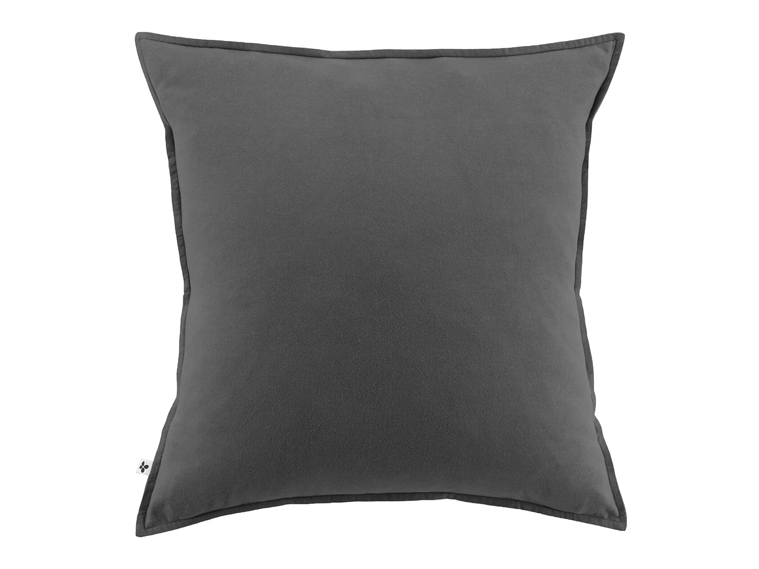 Taie d'oreiller flanelle anthracite 63x63 cm