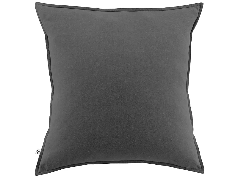 Taie d'oreiller flanelle anthracite 63x63 cm