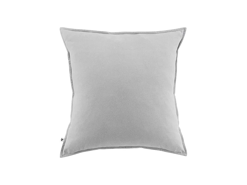 Taie d'oreiller flanelle gris 63x63 cm