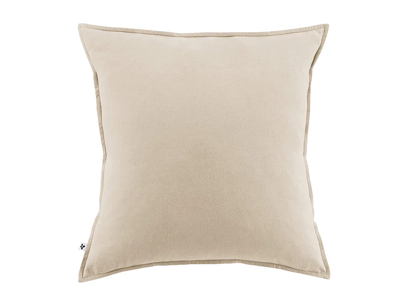 Taie d'oreiller flanelle beige 63x63 cm