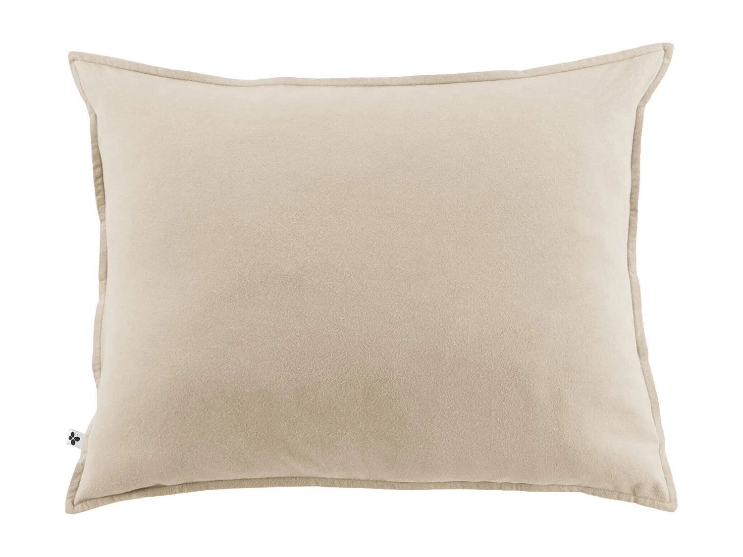 Taie d'oreiller flanelle beige 63x63 cm