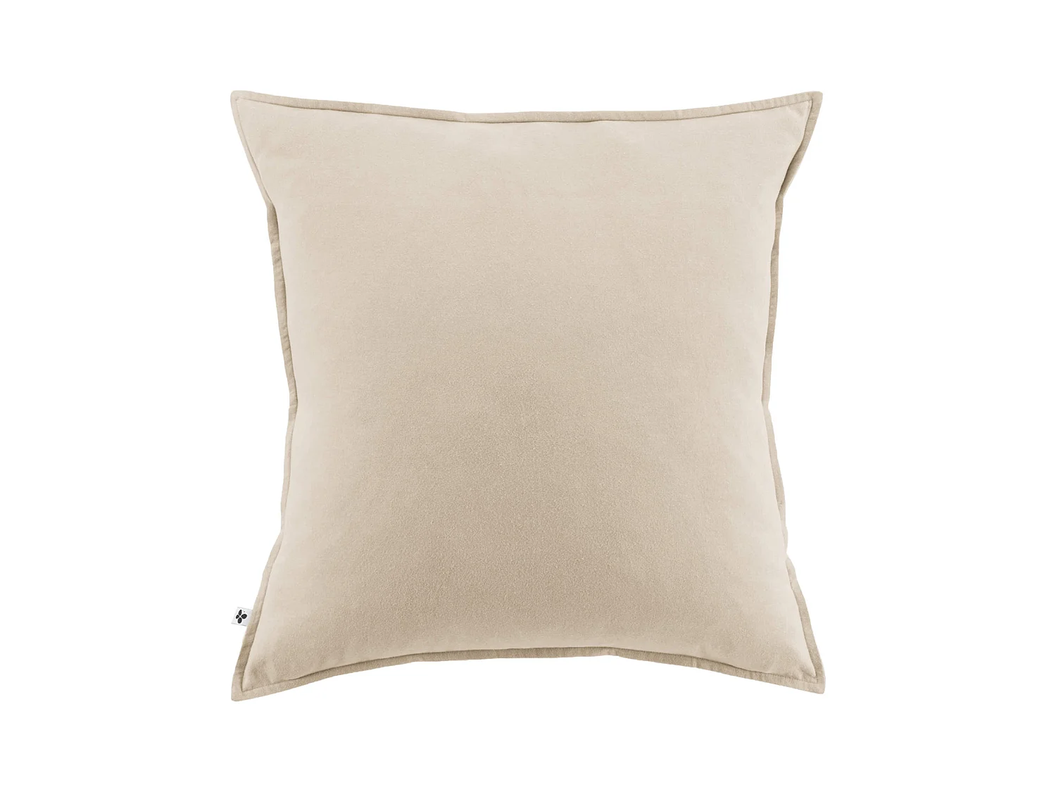 Taie d'oreiller flanelle beige 63x63 cm