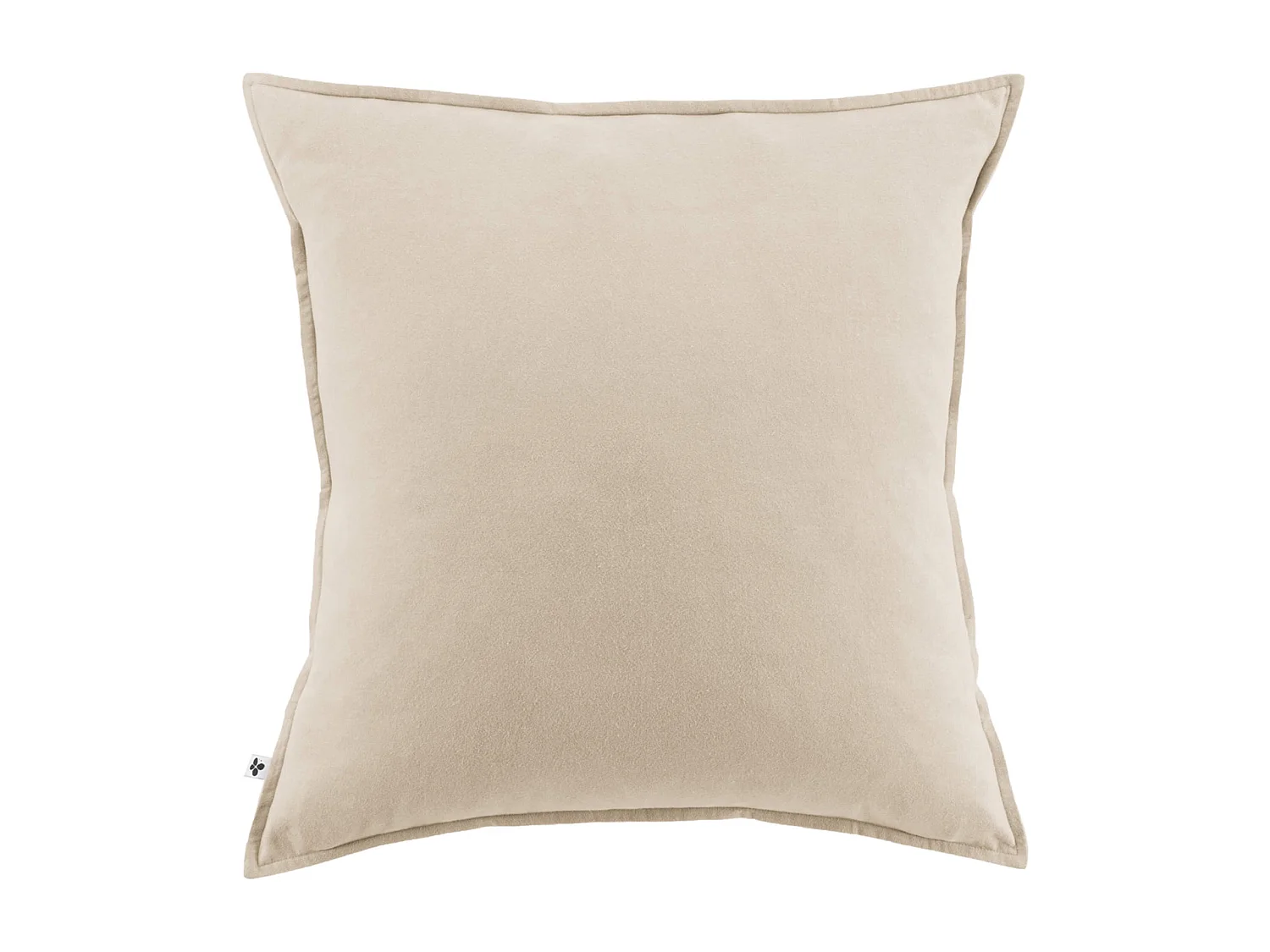 Taie d'oreiller flanelle beige 63x63 cm