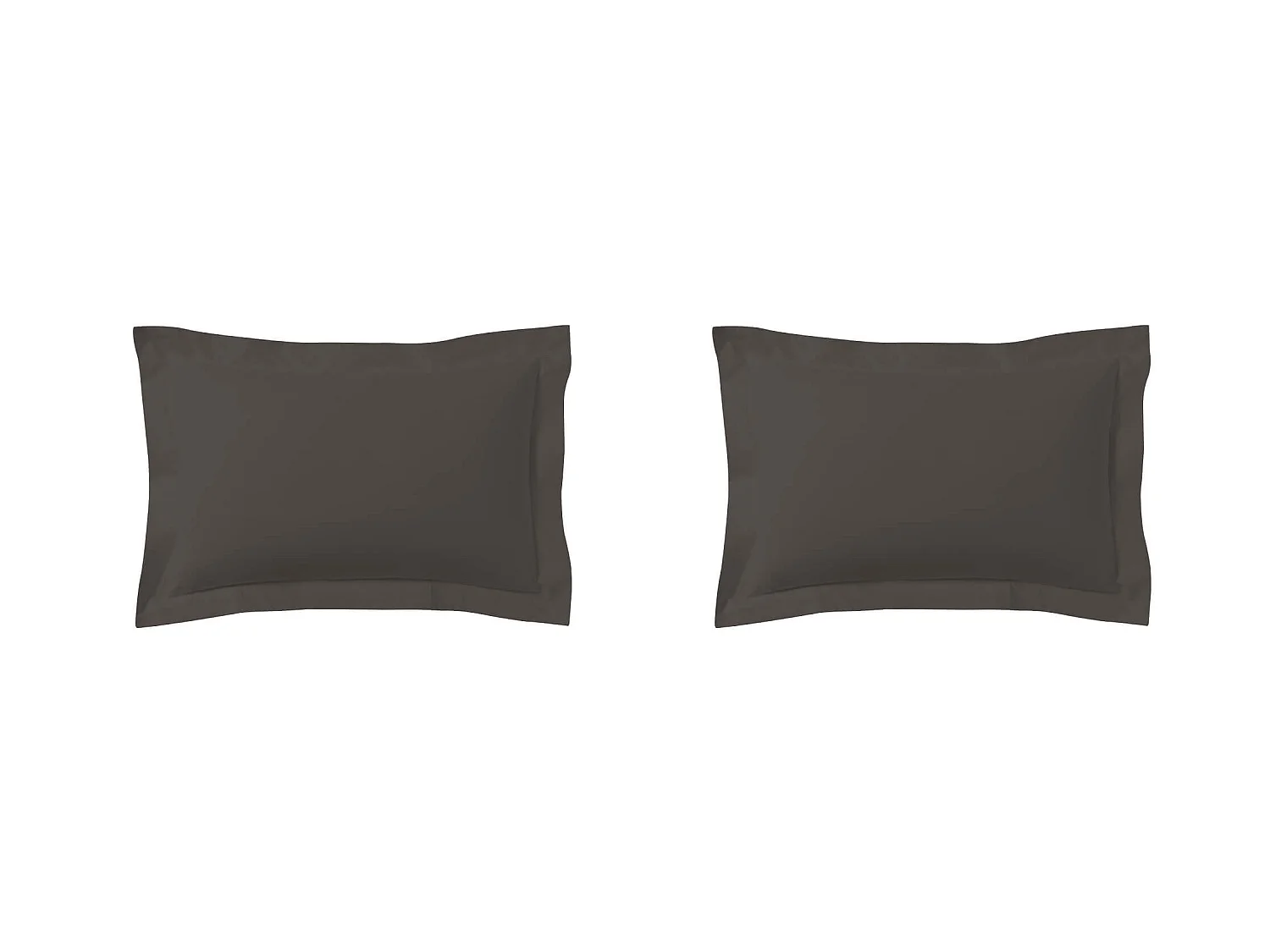 Lot de 2 taies d'oreillers zinc 100% coton 50x70 cm