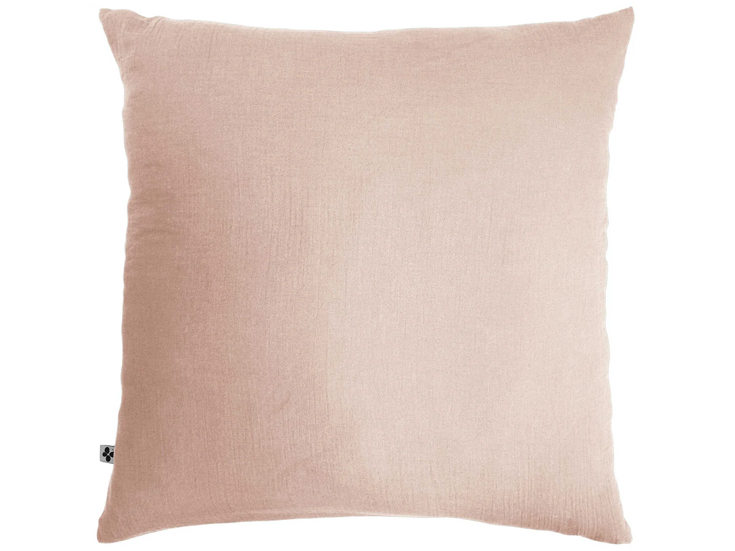 Taie d'oreiller double gaze de coton rose 60x60 cm