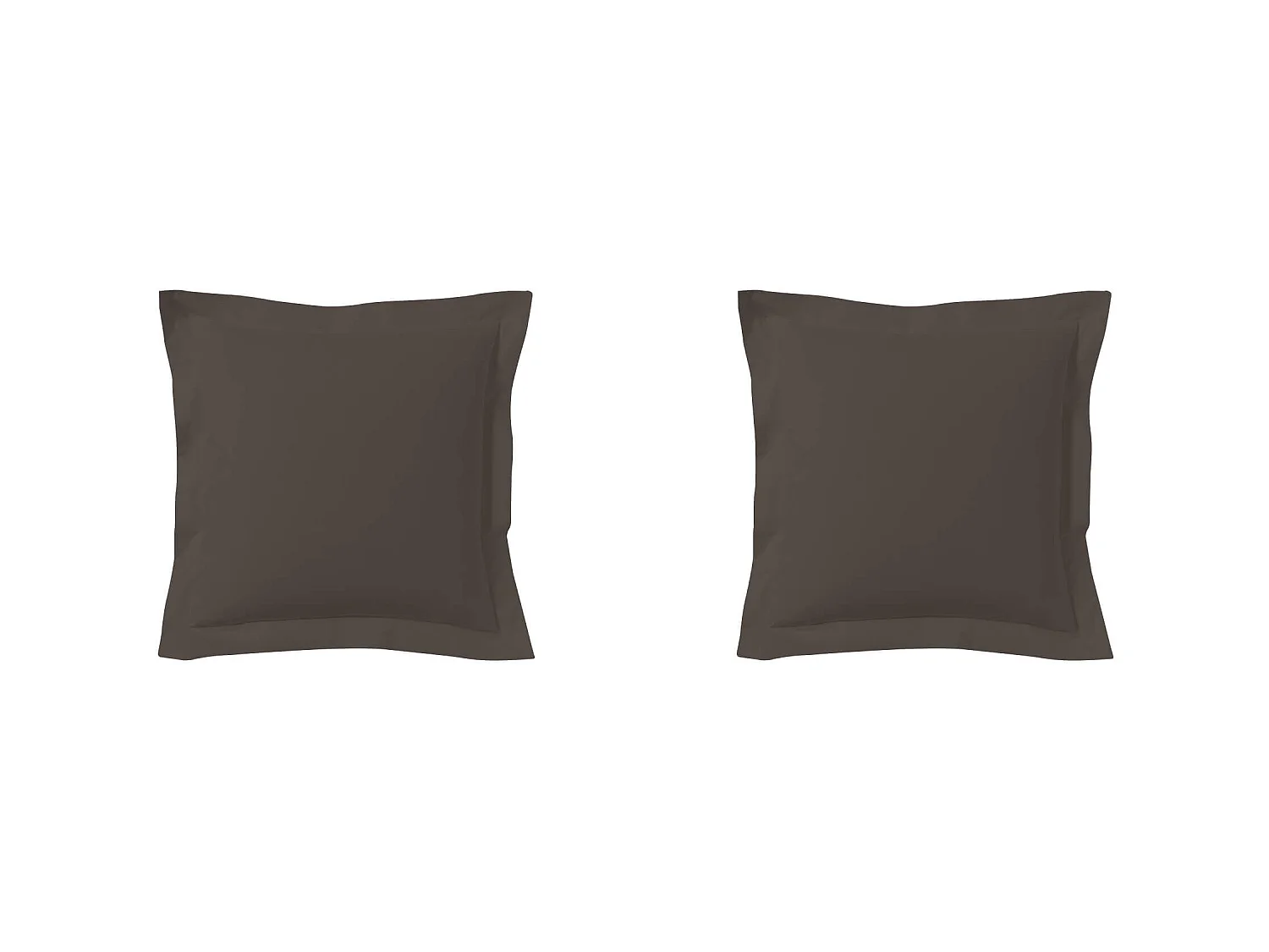 Lot de 2 taies d'oreillers zinc 100% coton 65x65 cm