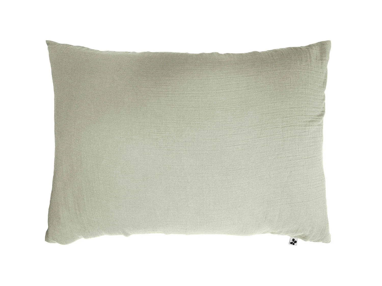 Taie d'oreiller double gaze de coton vert d'eau 50x70 cm