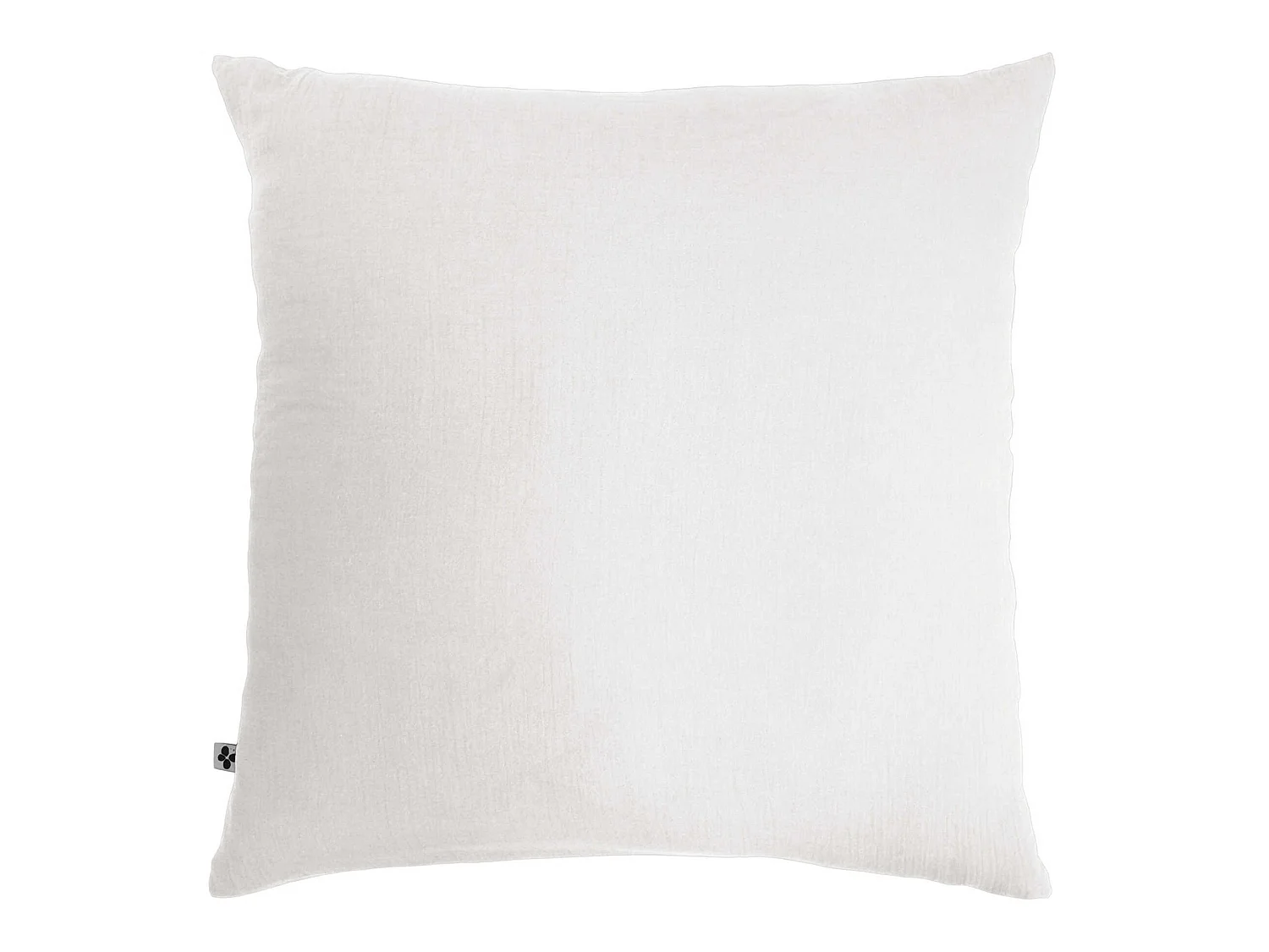 Taie d'oreiller double gaze de coton blanc 60x60 cm