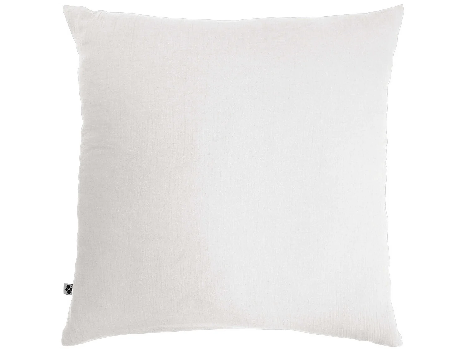 Taie d'oreiller double gaze de coton blanc 60x60 cm