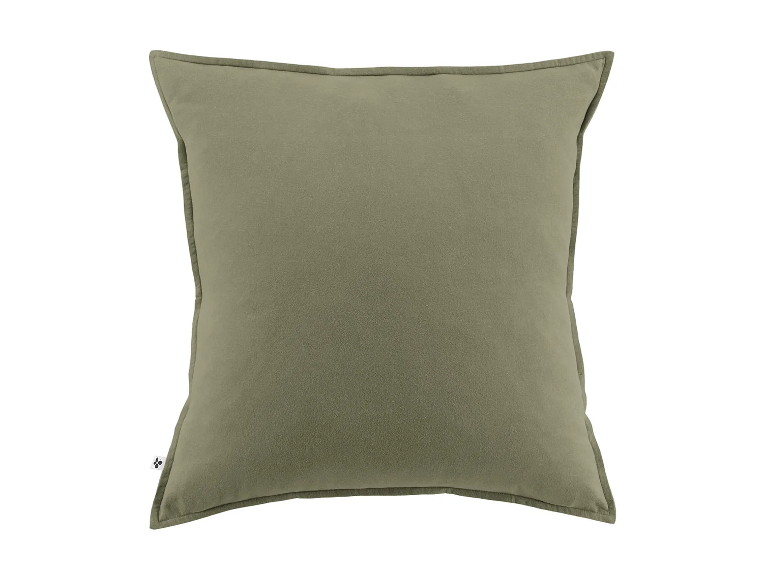 Taie d'oreiller flanelle kaki 63x63 cm