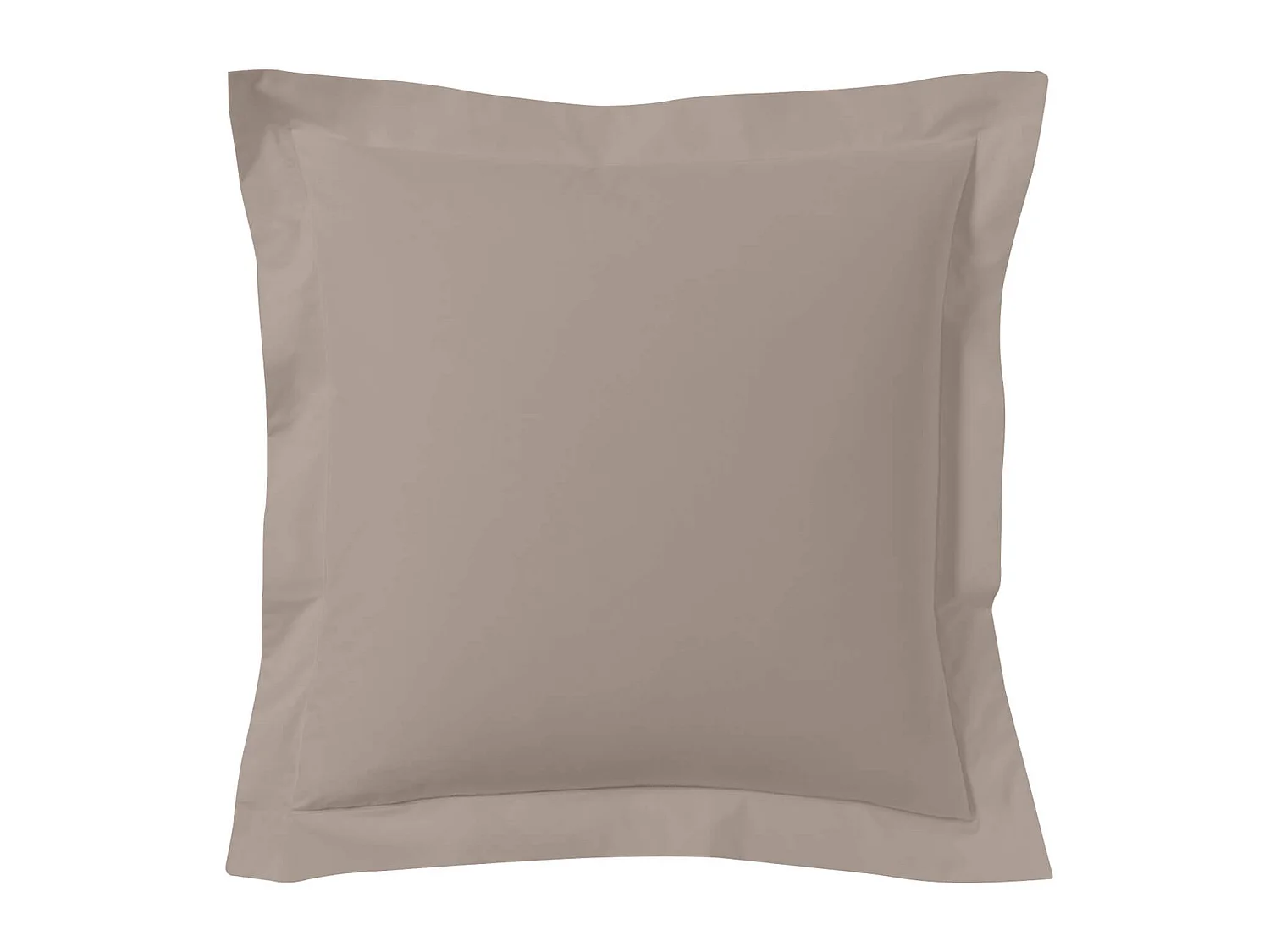 Lot de 2 taies d'oreillers percale lin 65x65 cm