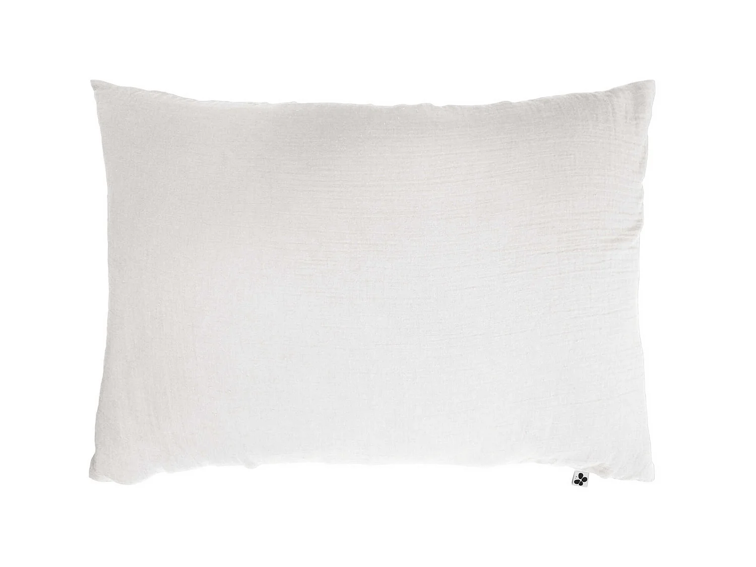 Taie d'oreiller double gaze de coton blanc 50x70 cm