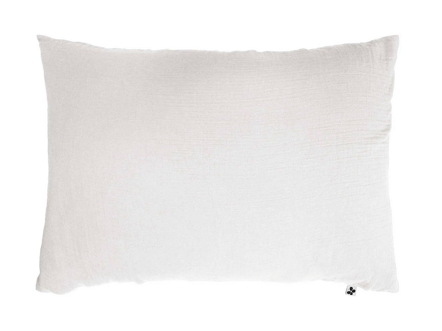 Taie d'oreiller double gaze de coton blanc 50x70 cm