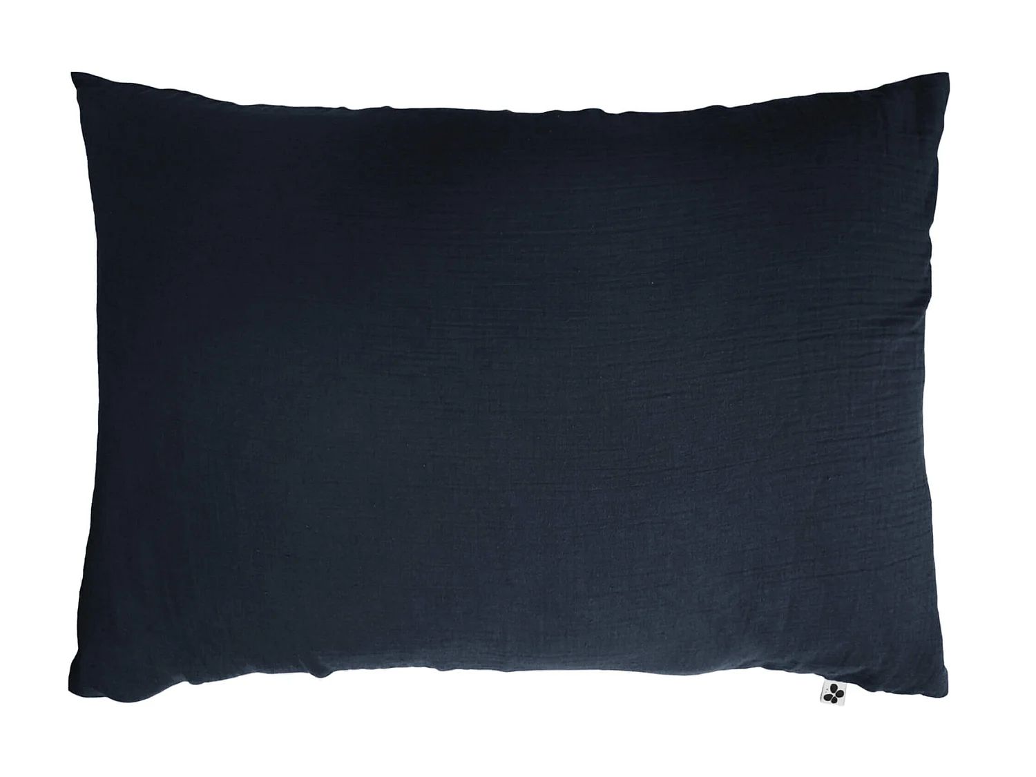 Taie d'oreiller double gaze de coton marine 50x70 cm