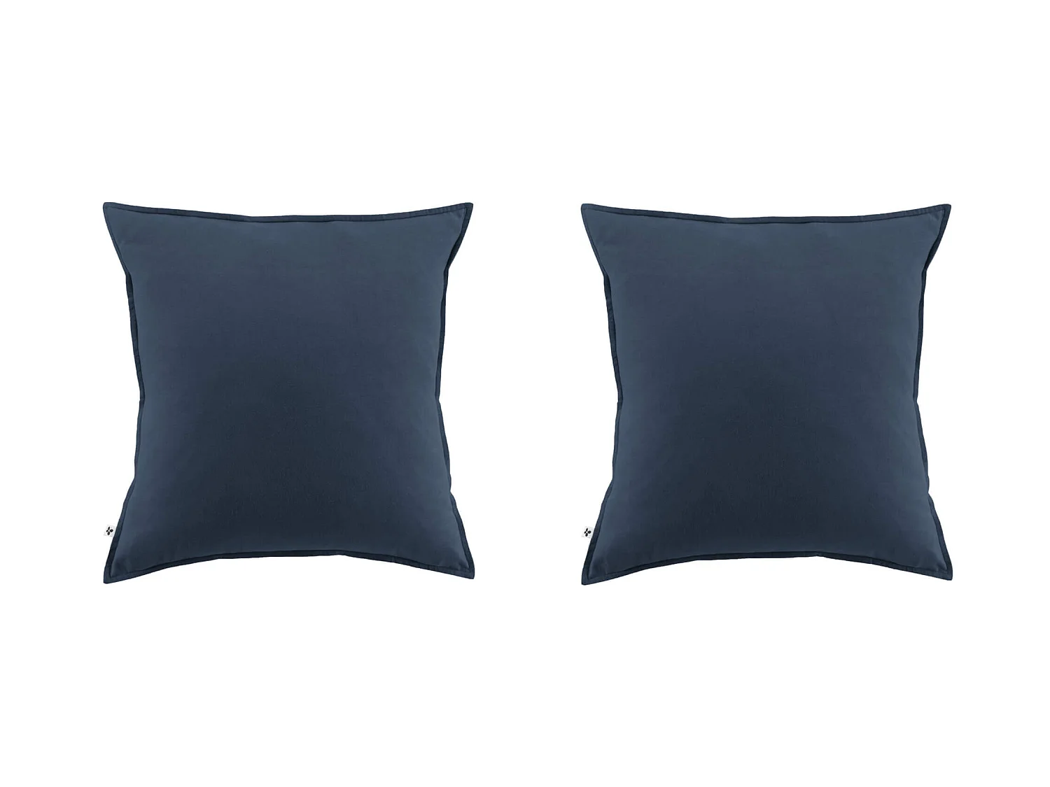 Lot de 2 taies d'oreiller flanelle marine 50x70 cm