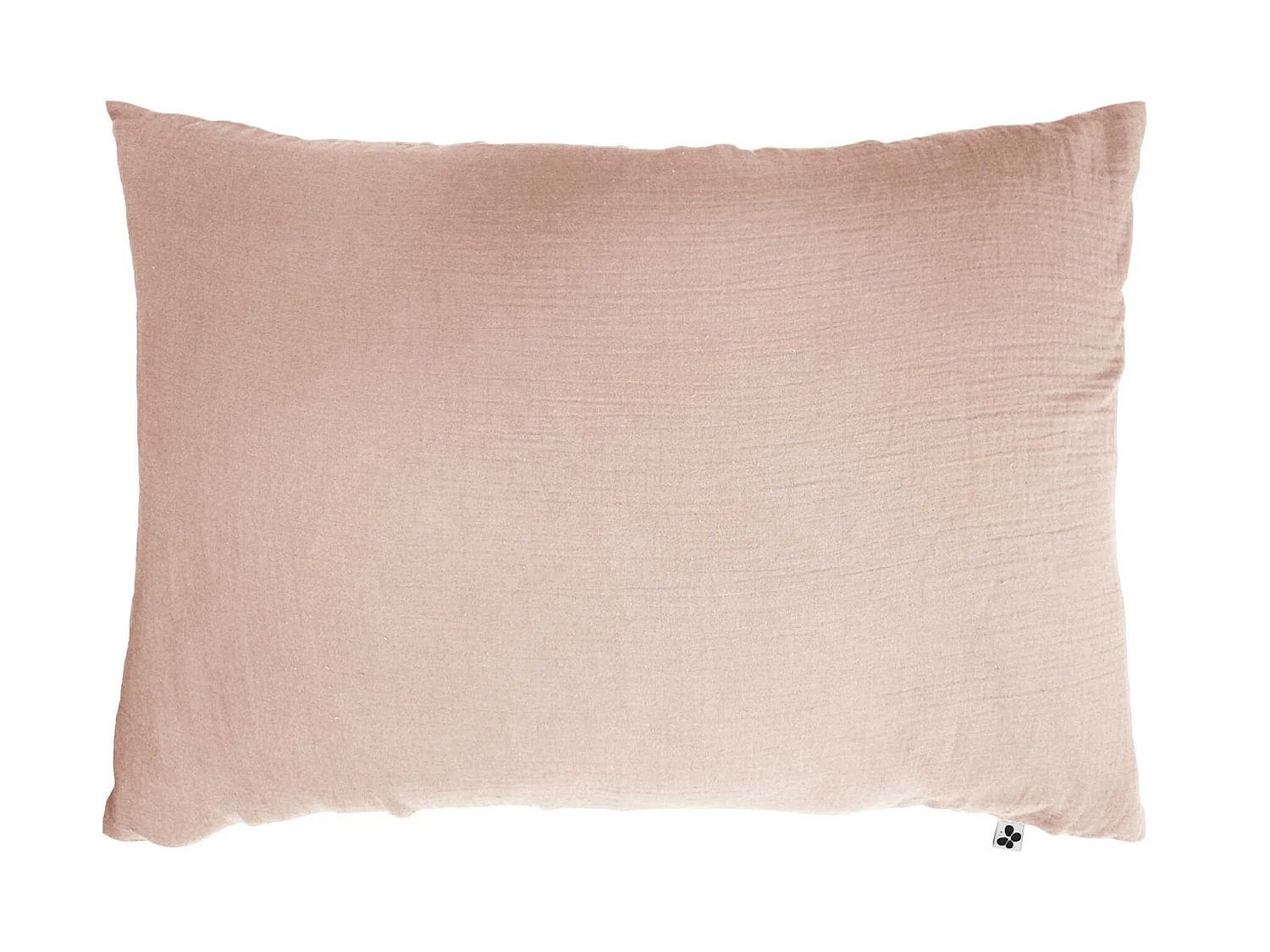 Taie d'oreiller double gaze de coton rose 50x70 cm