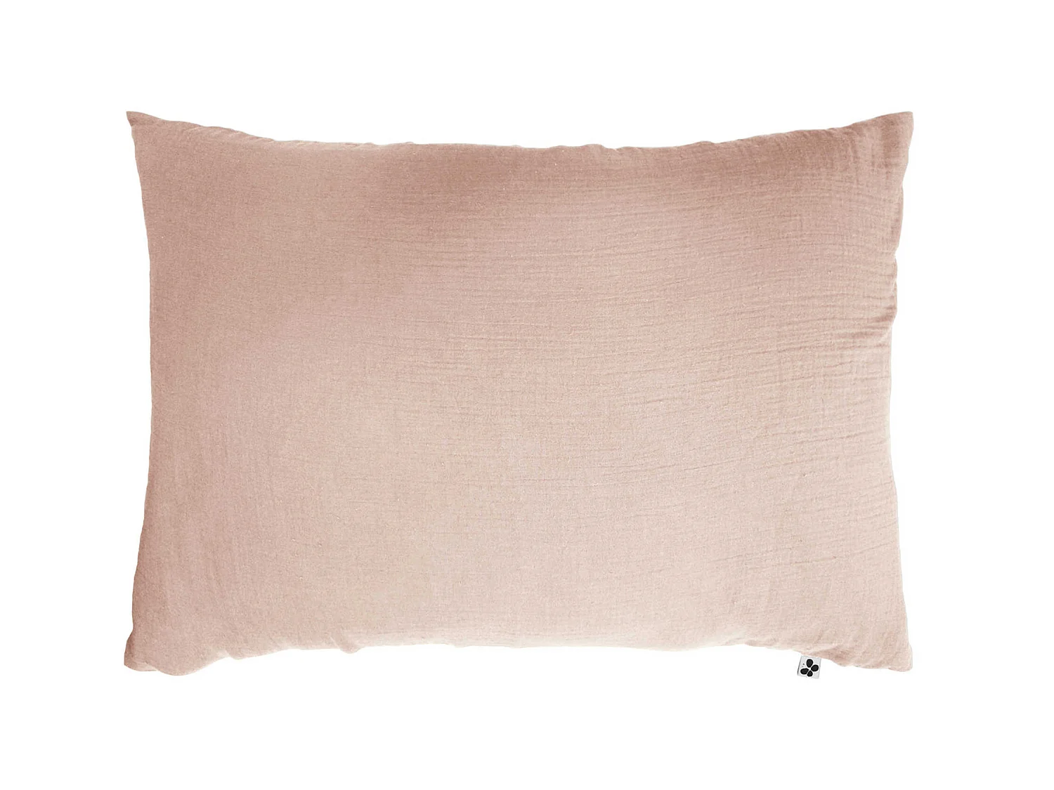Taie d'oreiller double gaze de coton rose 50x70 cm