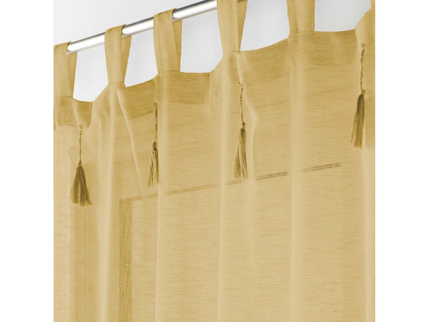 Rideau Voilage à Passants "Dalia" 140x240cm Miel