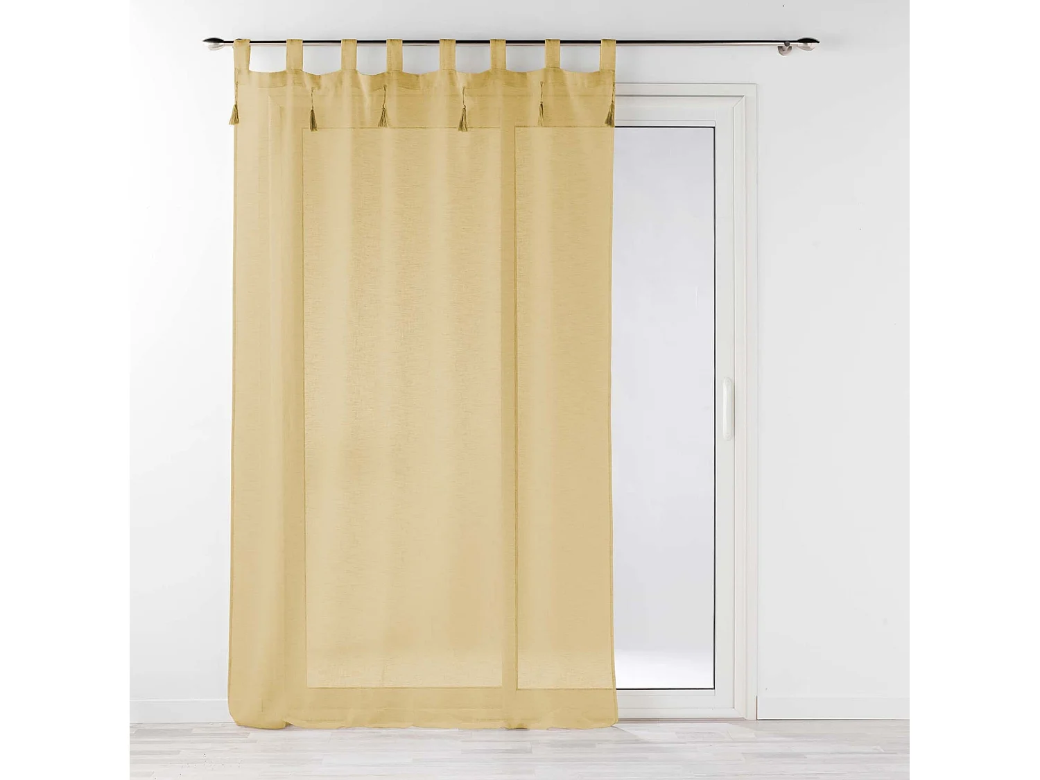 Rideau Voilage à Passants "Dalia" 140x240cm Miel