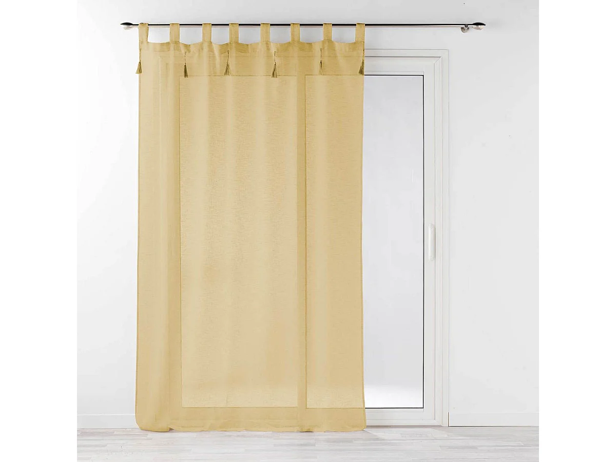 Rideau Voilage à Passants "Dalia" 140x240cm Miel