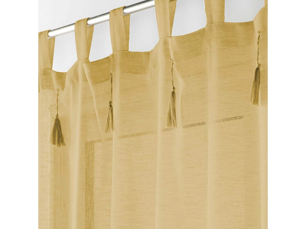 Rideau Voilage à Passants "Dalia" 140x240cm Miel