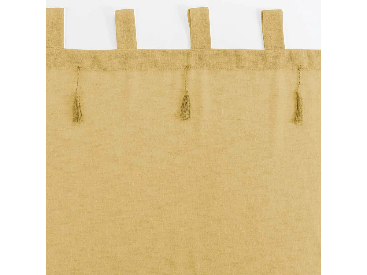 Rideau Voilage à Passants "Dalia" 140x240cm Miel