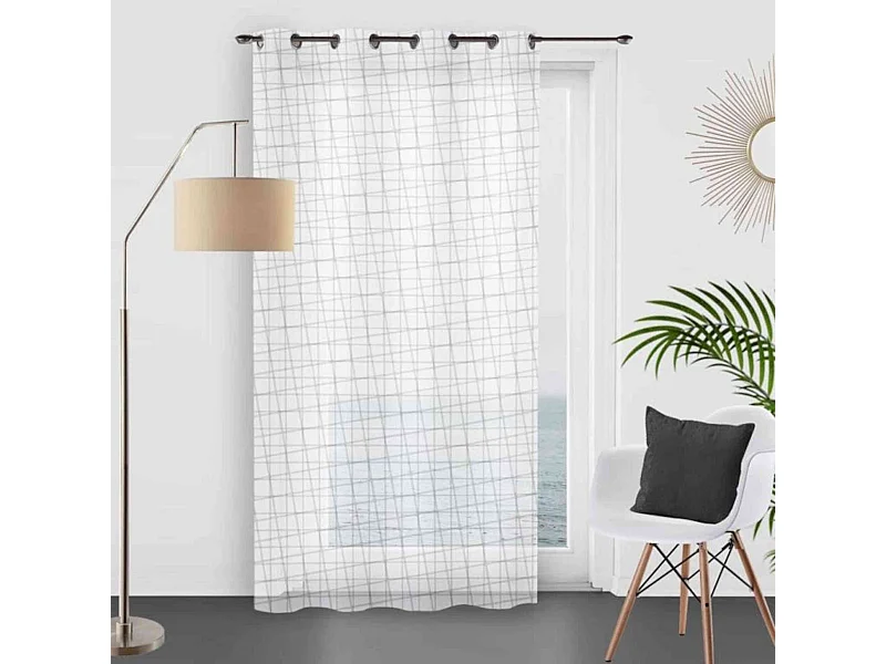 Voilage à œillets Luc blanc 135x250 cm