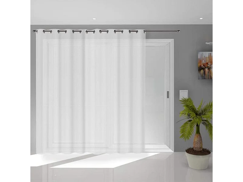 Voilage à œillets Noémie 280x250 blanc