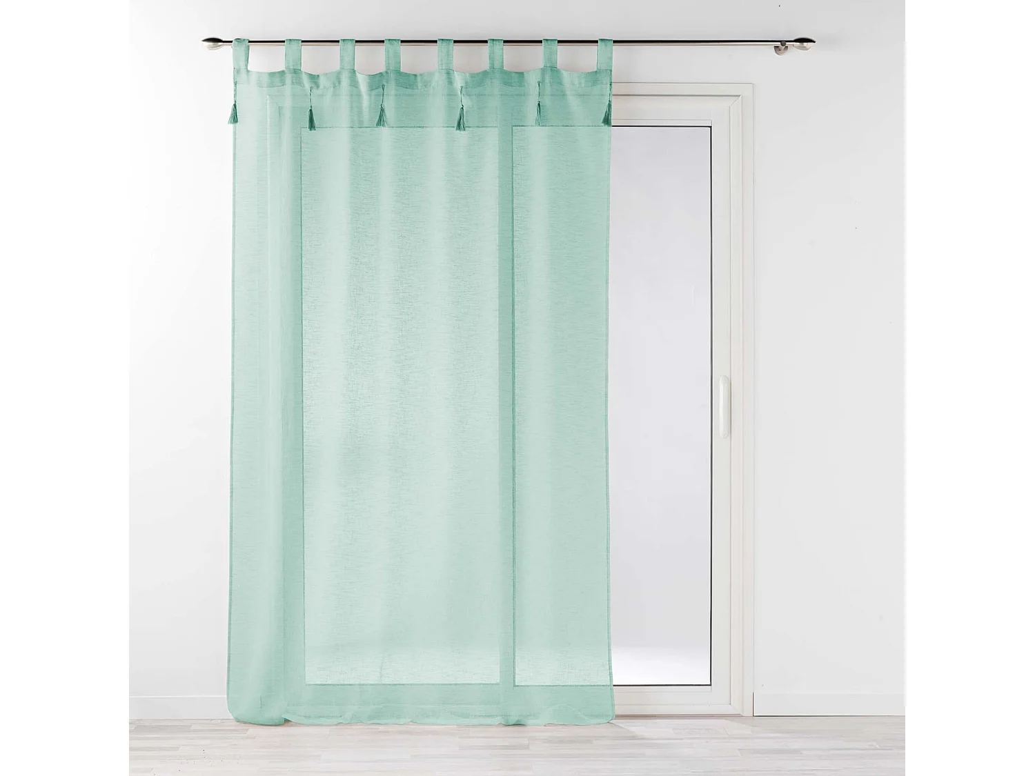 Rideau Voilage à Passants "Dalia" 140x240cm Sauge