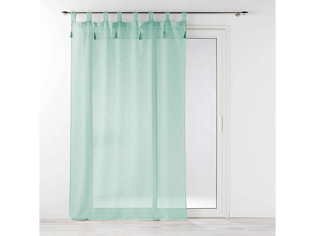 Rideau Voilage à Passants "Dalia" 140x240cm Sauge