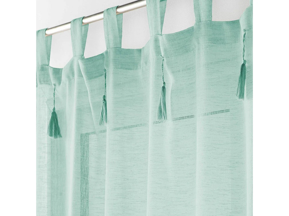 Rideau Voilage à Passants "Dalia" 140x240cm Sauge