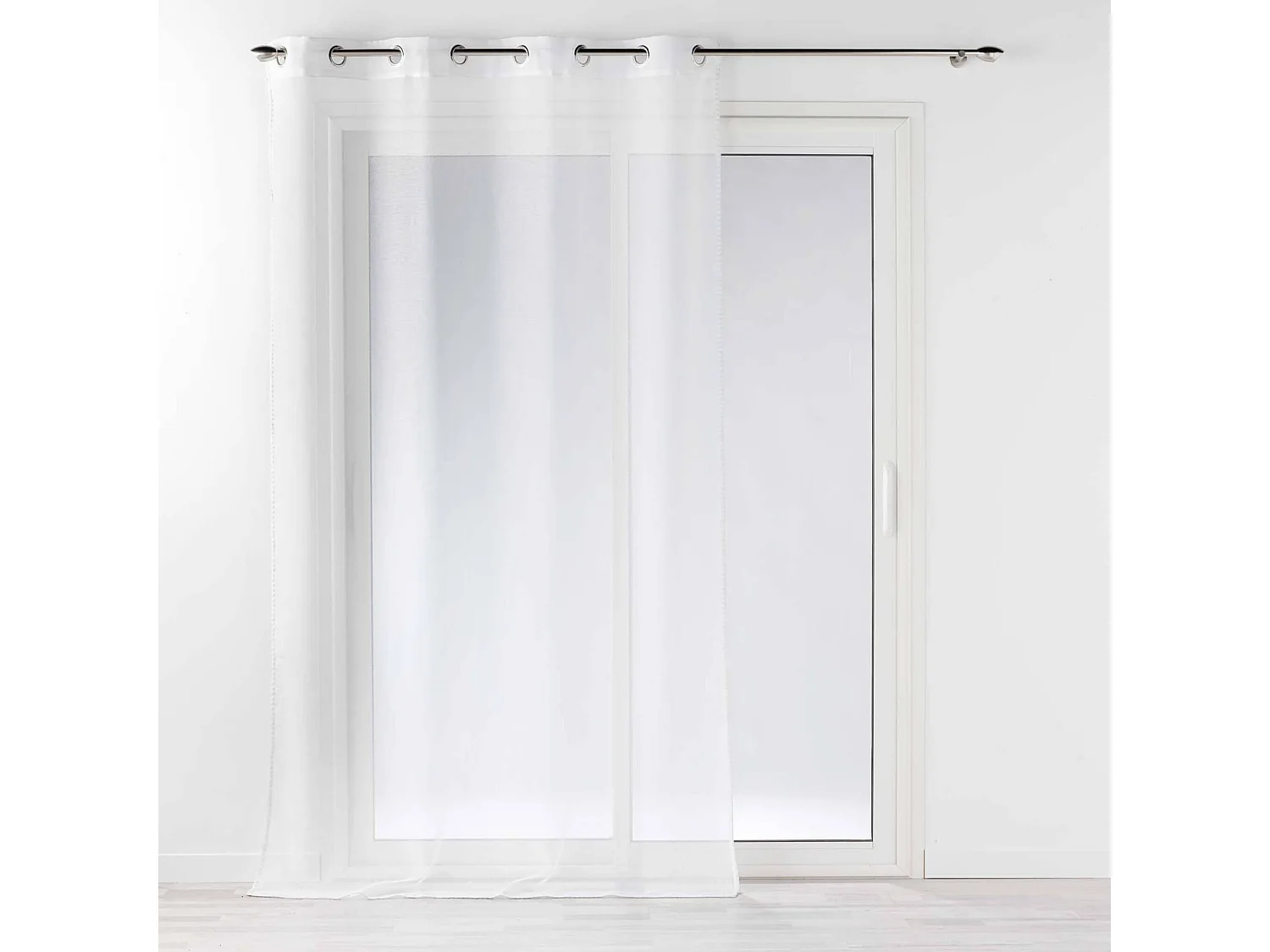 Rideau Voilage à Œillets "Fantaisie Louise" 140x240cm Blanc