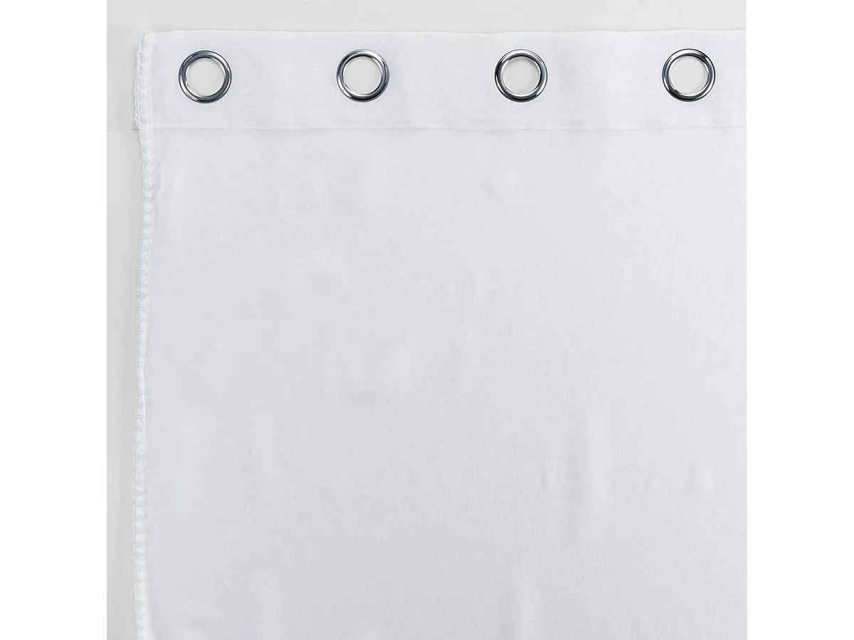 Rideau Voilage à Œillets "Fantaisie Louise" 140x240cm Blanc